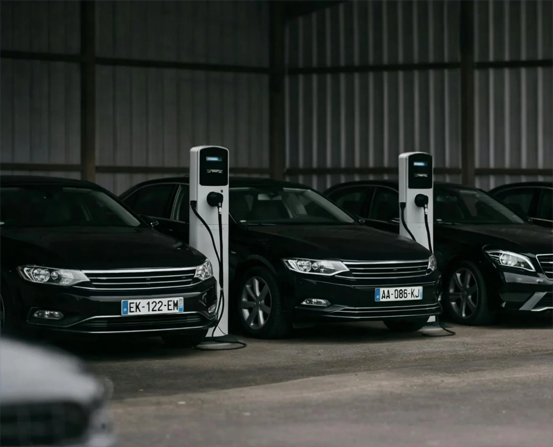 Black cars in charging