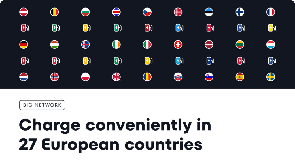 Big network - Charge conveniently in 27 European countries