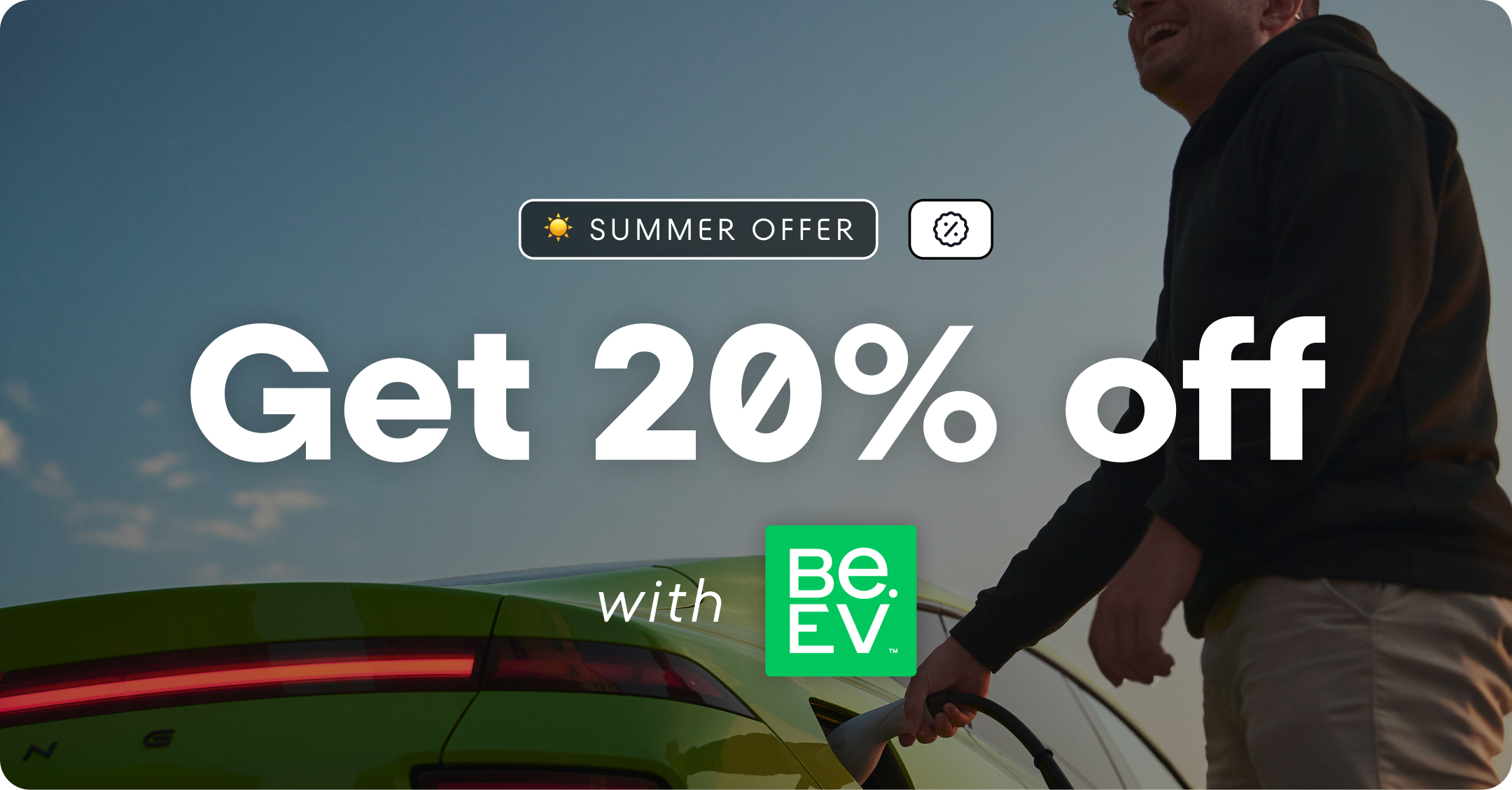 Save 20% on your next road trip with Be.EV